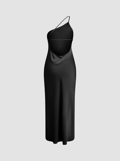 MARVIANI™ Moonlight Open-Back Satin Dress