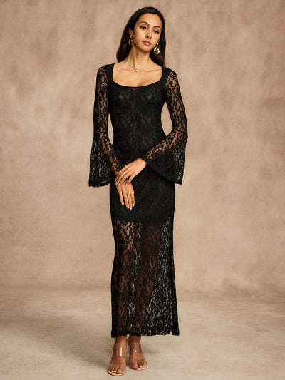 Fioretta™ Lace Bell Sleeve Maxi Dress