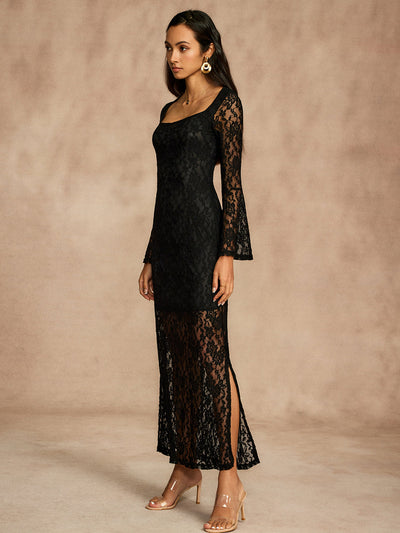 Fioretta™ Lace Bell Sleeve Maxi Dress