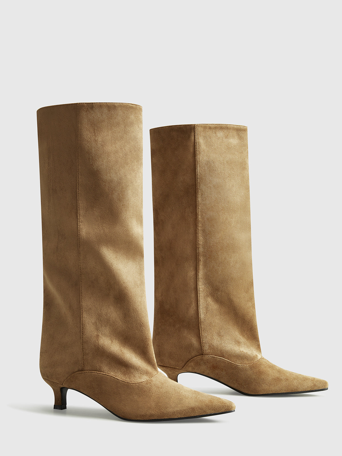 Aveline™ Suede Kitten Knee-High Boots