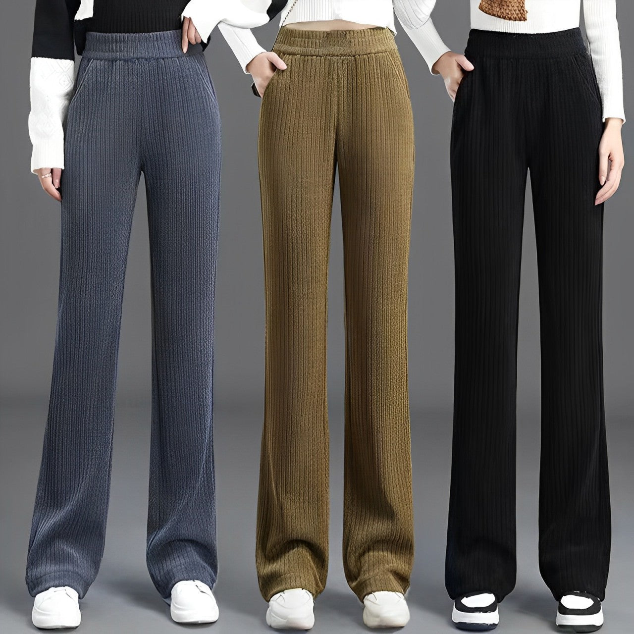 Alina™ Wide-Leg Fleece-Lined Stretch Pants