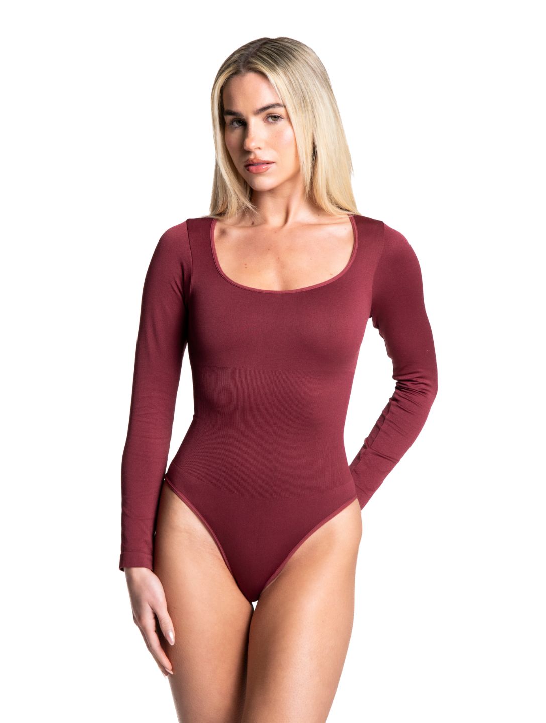 Vellerie™ Long Sleeve Sculpting Thong Bodysuit