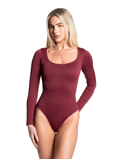 Vellerie™ Long Sleeve Sculpting Thong Bodysuit