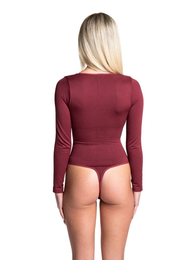 Vellerie™ Long Sleeve Sculpting Thong Bodysuit