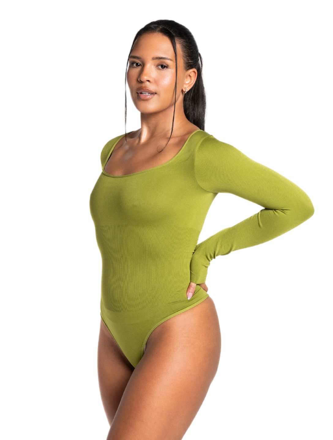 Vellerie™ Long Sleeve Sculpting Thong Bodysuit