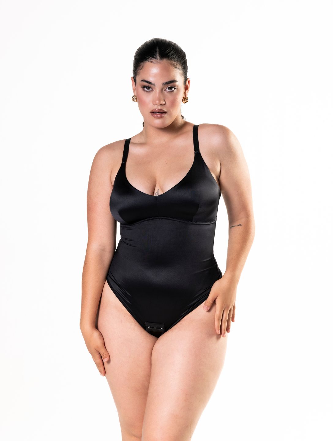 Léonie™ Satin Sculpting Thong Bodysuit