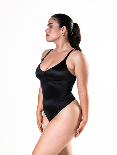 Léonie™ Satin Sculpting Thong Bodysuit