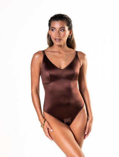 Léonie™ Satin Sculpting Thong Bodysuit