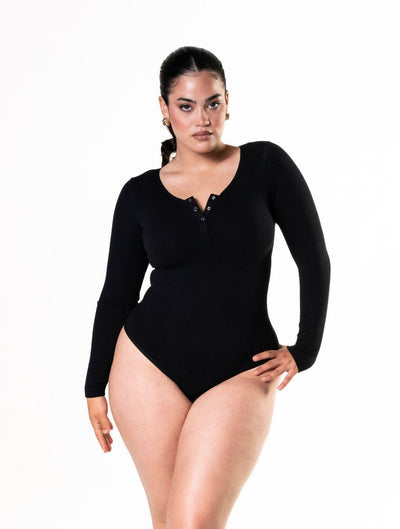 Lusanne™ Seamless Long Sleeve Thong Bodysuit