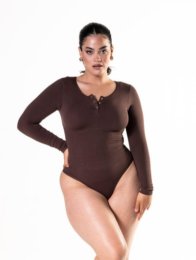 Lusanne™ Seamless Long Sleeve Thong Bodysuit