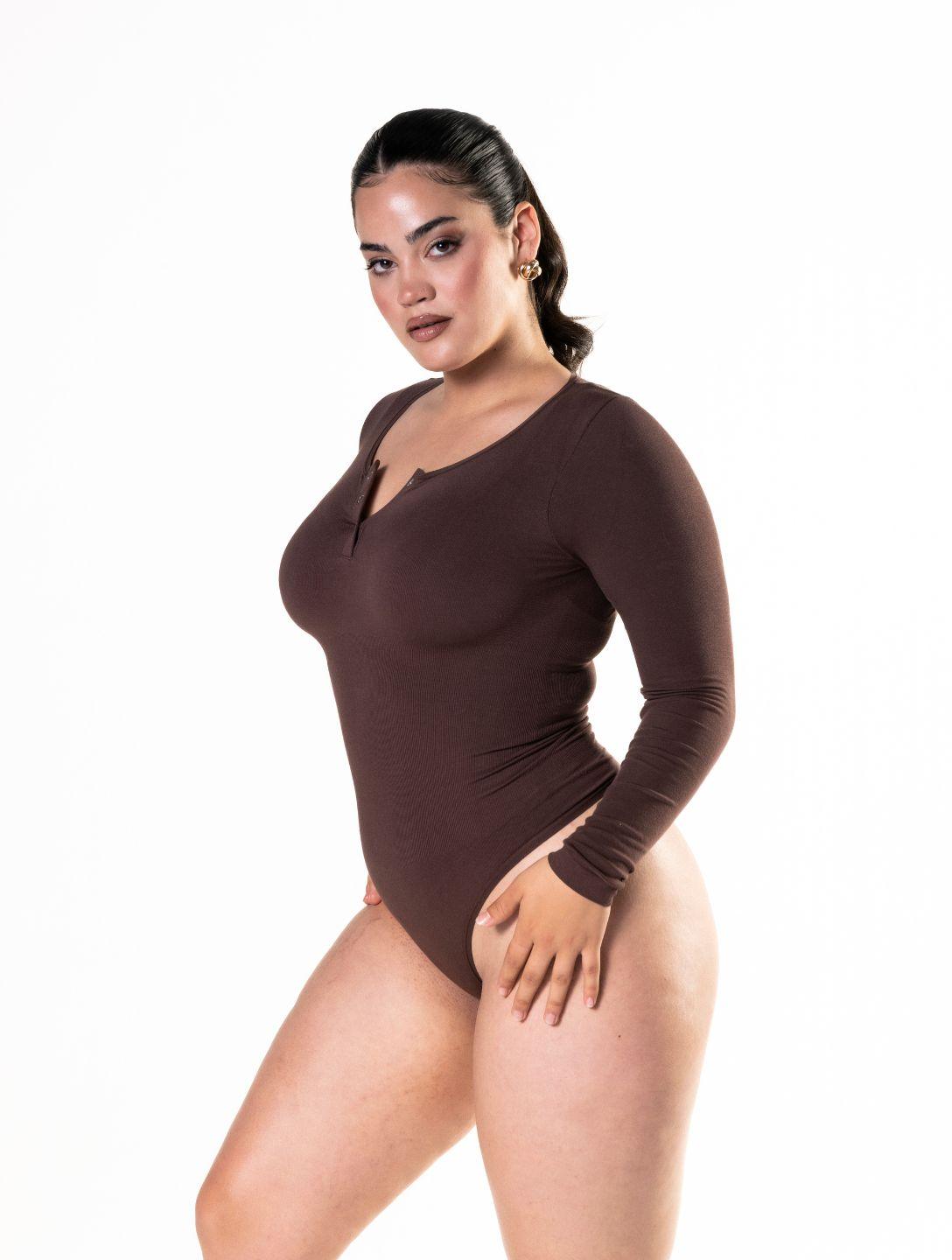 Lusanne™ Seamless Long Sleeve Thong Bodysuit