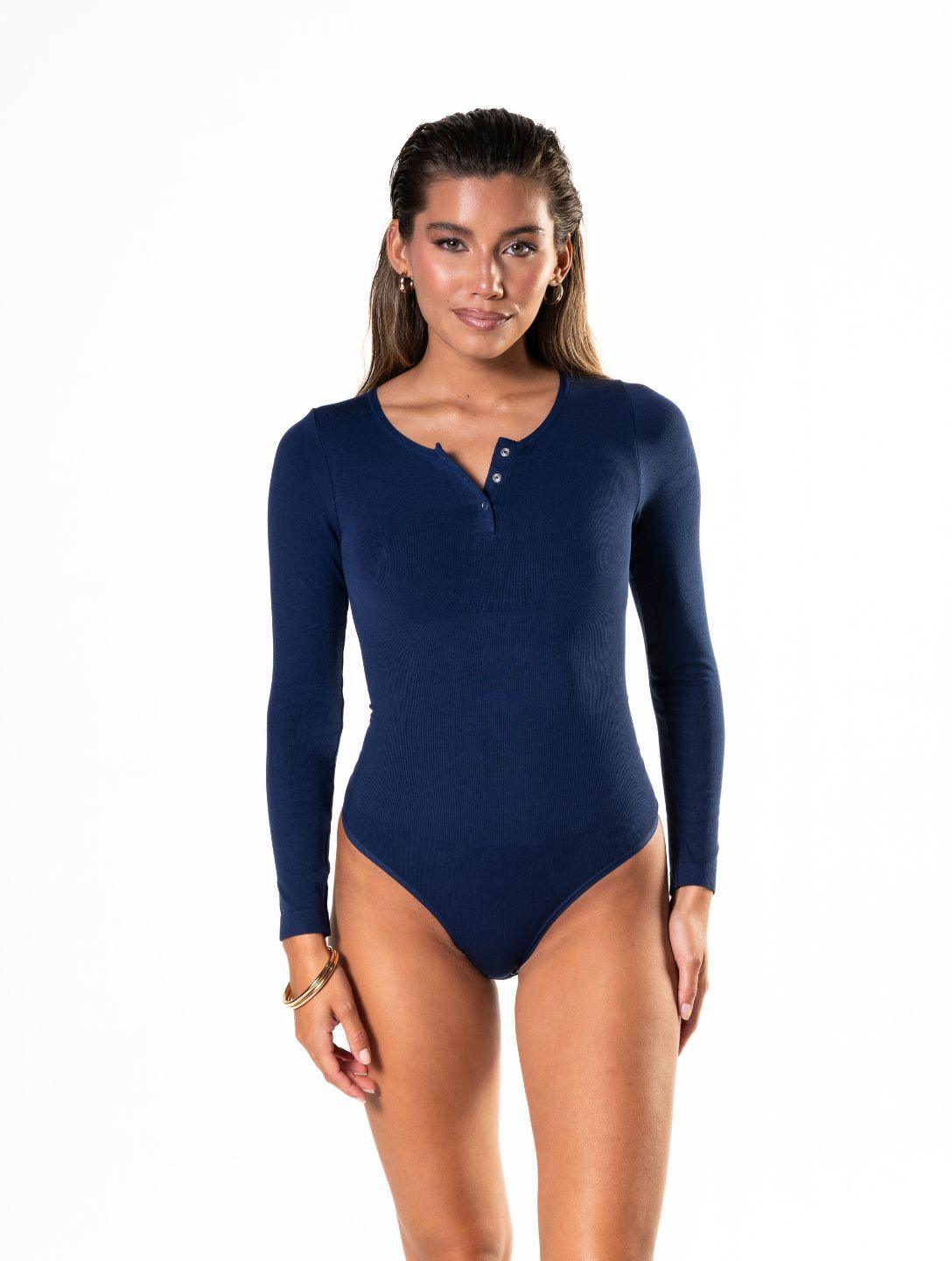 Lusanne™ Seamless Long Sleeve Thong Bodysuit