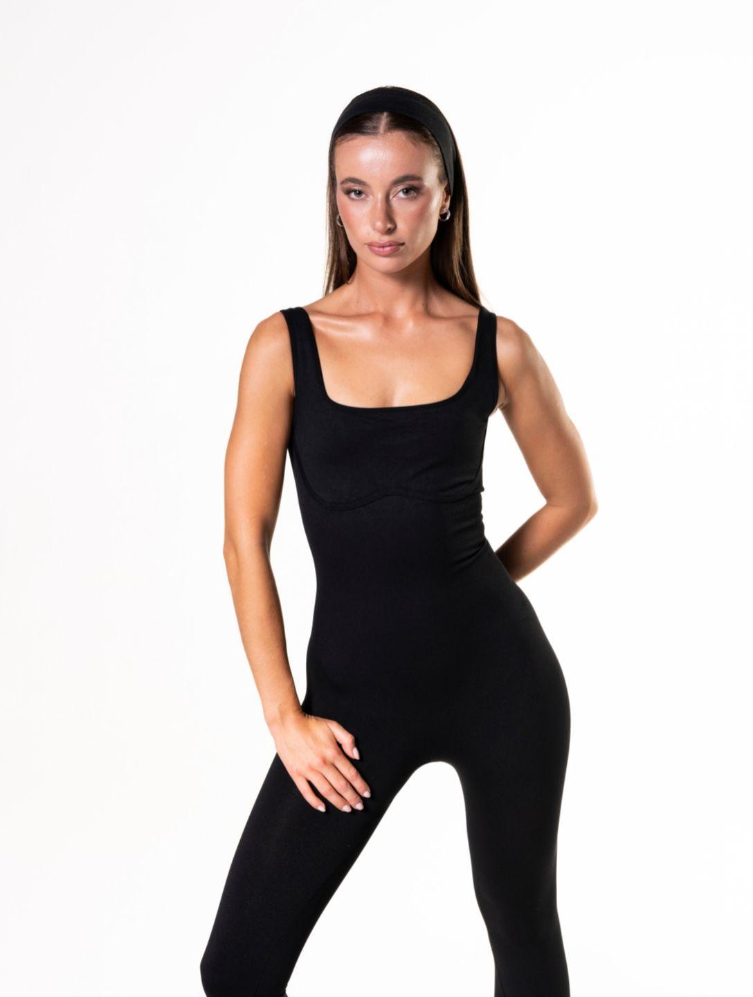 Velliné™ Square Neck U-Back Flared Jumpsuit